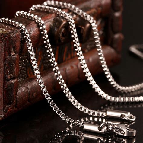 stainless steel box chain wholesale|316l stainless steel jewelry chain.